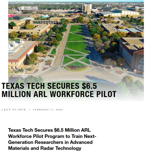 Texas Tech secures $6.5 million ARL workforce pilot